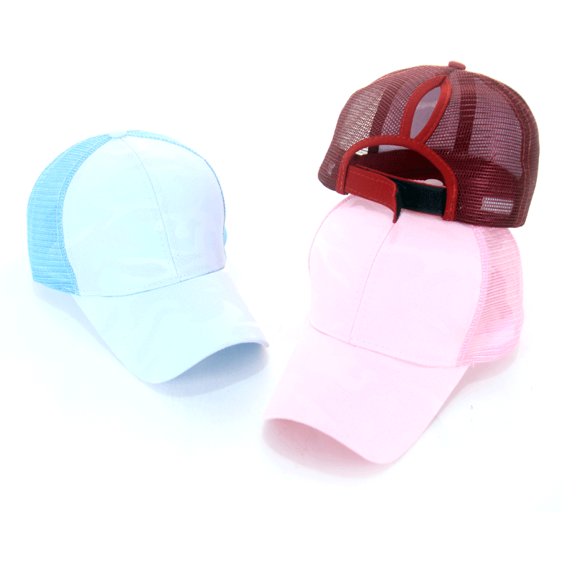 Wholesale Cotton Grid Camouflage Solid Color Baseball Cap